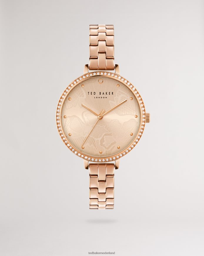 Ted Baker chessit kristal verfraaid horloge met roestvrijstalen armband roségouden kleur accessoires vrouwen 6R02N975 Ted Baker chessit kristal verfraaid horloge met roestvrijstalen armband roségouden kleur accessoires vrouwen 6R02N975