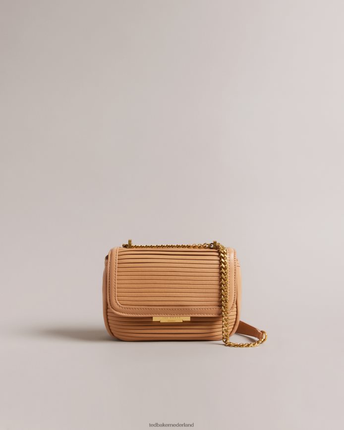 Ted Baker pyalily plissé crossbodytas kameel Tassen vrouwen 6R02N704 Ted Baker pyalily plissé crossbodytas kameel Tassen vrouwen 6R02N704